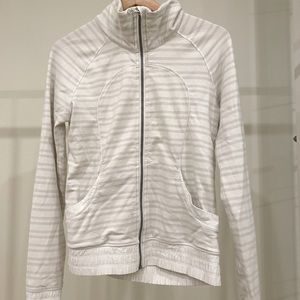 Lululemon zip up. white